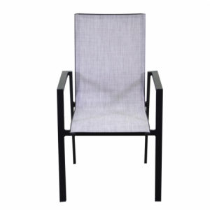 Zoom Poltrona alluminio e textilene cleveland antracite cm 56,5x65h93