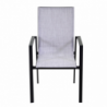 Poltrona alluminio e textilene cleveland antracite cm56,5x65h93