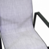 Poltrona alluminio e textilene cleveland antracite cm56,5x65h93