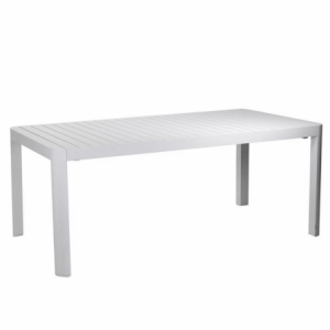 Tavolo alluminio cleveland bianco opacocm180/240x100 h75