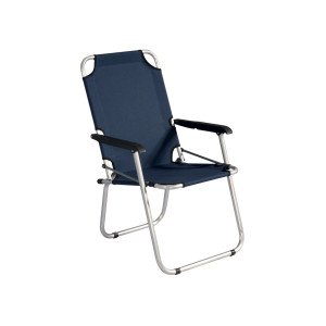 Set 6 sedie relax pieghevoli alluminio blu da giardino pratiche