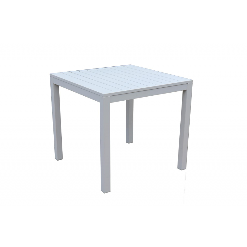 Tavolo alluminio sullivan bianco quadrocm80x80h75