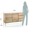 Madia 2 Ante 3 Cassetti Atum 152X50X73 Cm