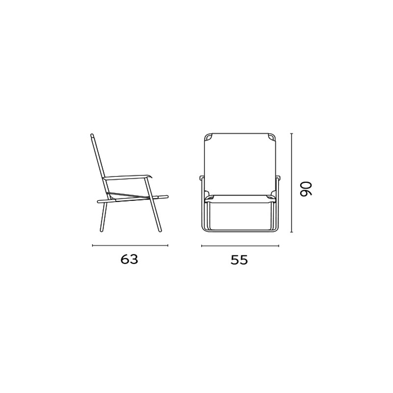 Set 6 sedie relax pieghevoli alluminio blu da giardino pratiche