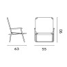 Set 6 sedie relax pieghevoli alluminio blu da giardino pratiche