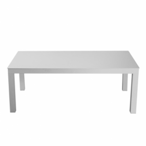 Zoom Tavolino alluminio bianco cm120x60h45