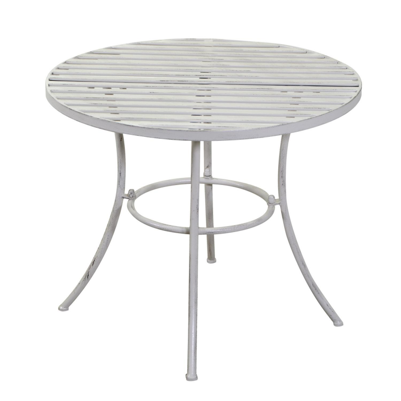 Tavolo metallo Ragusa avorio tondo cm ø60h51