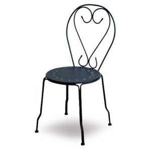 Sedia metallo new old antracite chiaro cm41x48h90