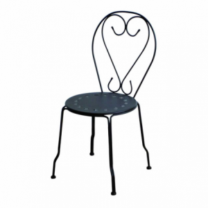 Zoom Sedia metallo new old antracite chiaro cm 41x48h90