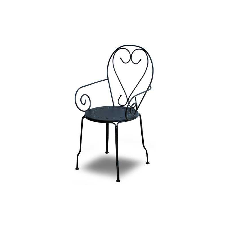 Poltrona metallo new old antracite chiaro cm49x48h43/59/90