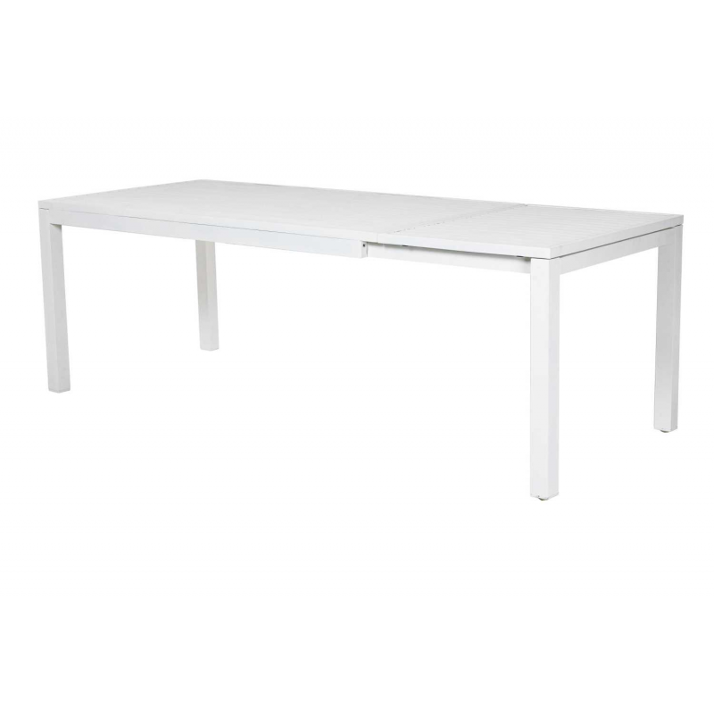 Tavolo alluminio new Boston bianco rettangolare cm160/220x90h76