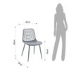 Sedia Da Interno / Esterno Nairobi Grey 64 X 47 H.65 Cm