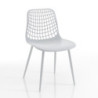 Sedia Da Interno / Esterno Nairobi White 64 X 47 H.65 Cm