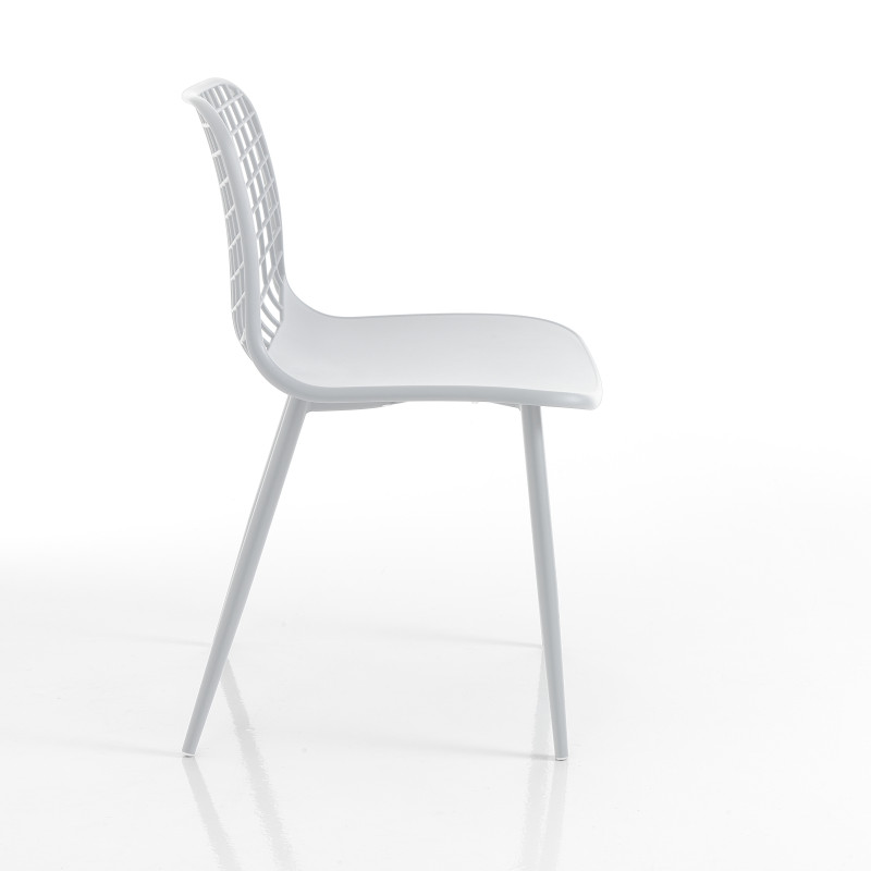 Sedia Da Interno / Esterno Nairobi White 64 X 47 H.65 Cm