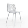 Sedia Da Interno / Esterno Nairobi White 64 X 47 H.65 Cm