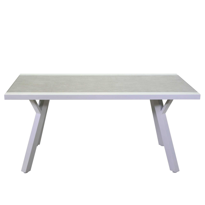 Tavolino alluminio frisco bianco cm140x80h65