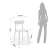 Sedia Da Interno / Esterno Stoccolma White 15X69X96 Cm