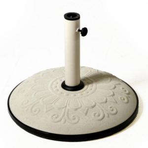 Ombrellone solo base bianco con decoro cm 50, kg25 misura tubo cm5,8x0,12h28