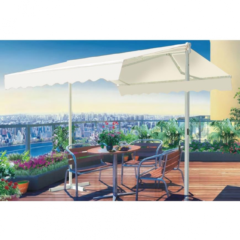 Tenda da sole alluminio Layton doppia manuale beige cm395x300