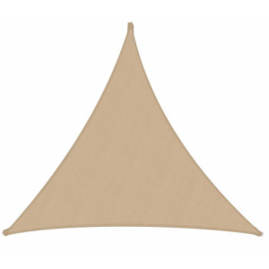 Vela ombreggiante tessuto triangolare sabbia cm360x360x360