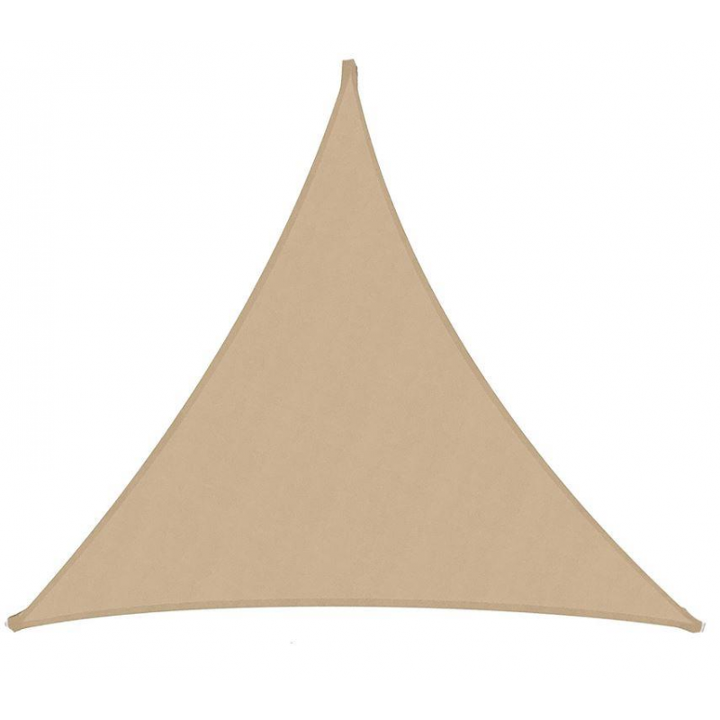 Vela ombreggiante tessuto triangolare sabbia cm500x500x500
