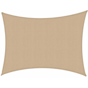 Vela ombreggiante tessuto rettangolare sabbia cm200x200x300
