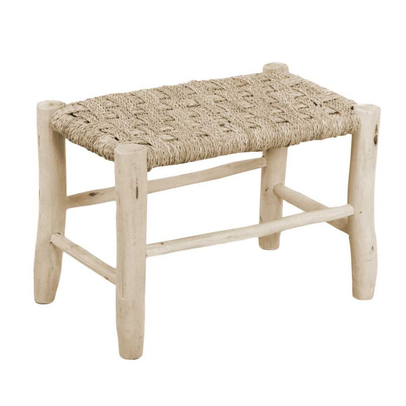 Panchina legno impagliata cm60x40h41