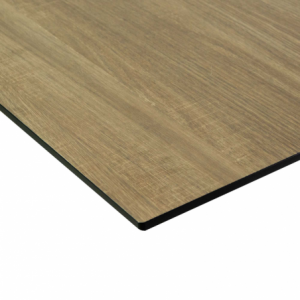 Top tavolo hpl effetto legno naturale quadro cm69x69x1