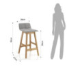 Sgabello Varm Wood 47 X 40 X 23 Cm