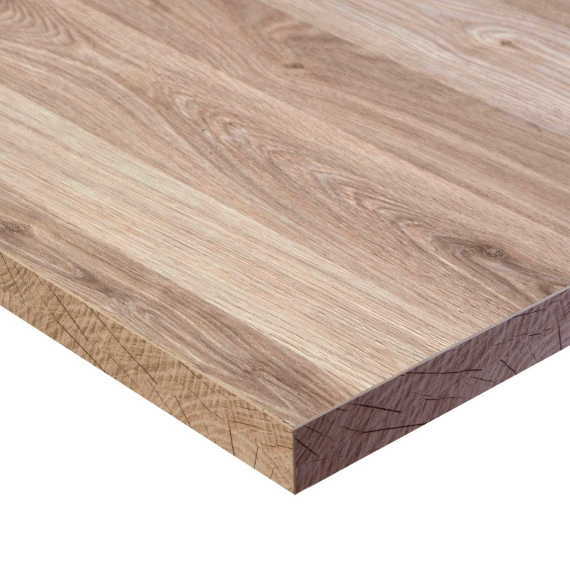 Top tavolo nobilitato rovere naturale quadro cm69X69x1,8