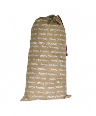 Sacchetti in juta a scritte - 5 pezzi bianco