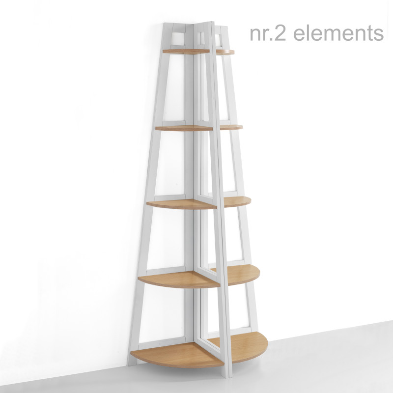 Libreria Angolare Varm Wood H.4 X P.172 X L.54 Cm