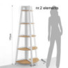 Libreria Angolare Varm Wood H.4 X P.172 X L.54 Cm