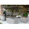 Ombrellone palo centrale Fibrasol wood Made in Italy - 300 x 300 cm