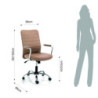 Poltrona Da Ufficio Wichita Brown 23 X 62 H.55 Cm