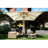 Ombrellone palo laterale Fibrasol wood Made in Italy - 300 x 300 cm