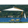 Ombrellone palo laterale Fibrasol wood Made in Italy - 300 x 400 cm