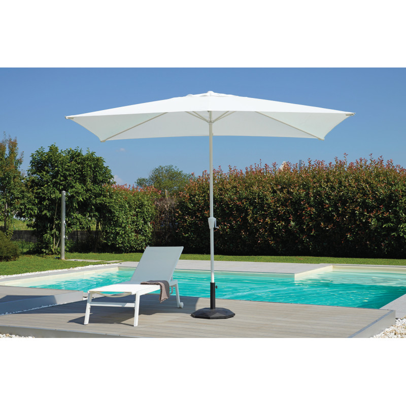 Ombrellone Nevada 3x2 Palo Centrale Bianco Manov Telo Bianco Moia