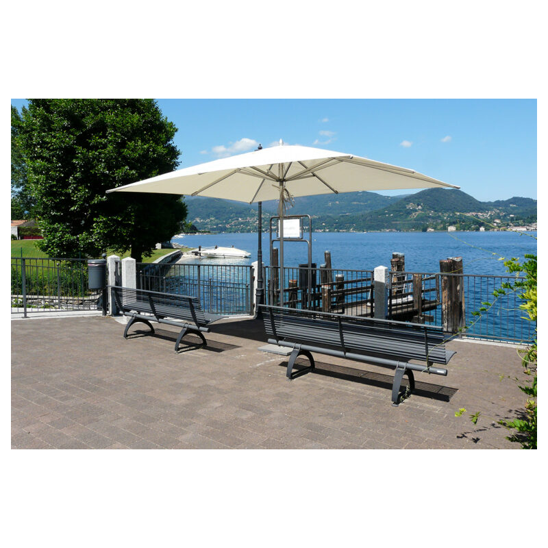 Ombrellone a palo centrale MADE IN ITALY Fibrasol Silver 300x300