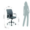 Poltrona Da Ufficio Tyler Grey 9 Cm