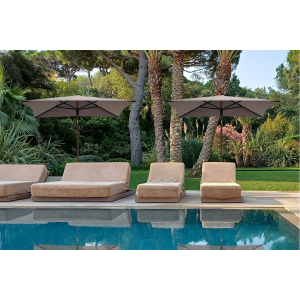 Ombrellone a palo centrale Trend Wood Q200x200 cm Made in Italy