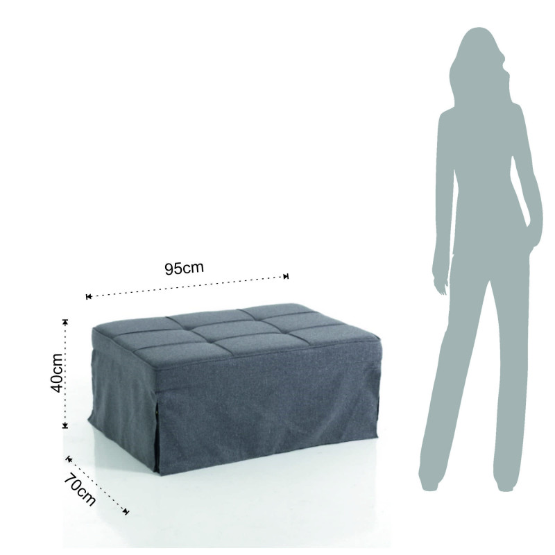 Pouf / Letto / Chaise Longue Quick 96 X 72 H44,5 Cm
