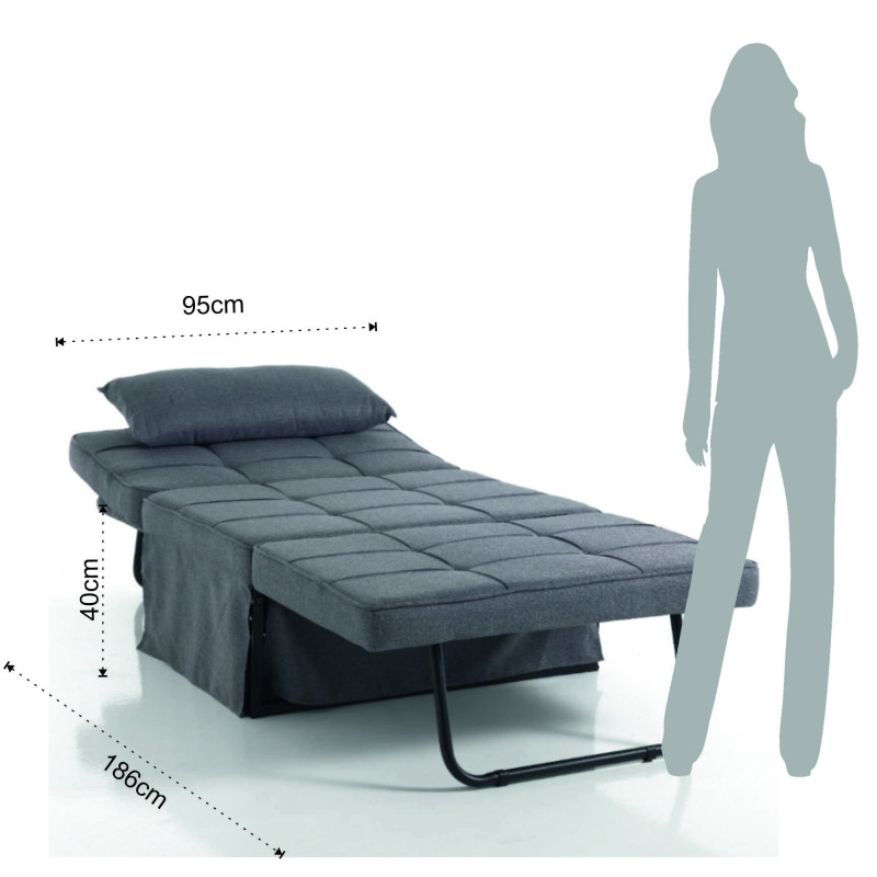 Pouf / Letto / Chaise Longue Quick 96 X 72 H44,5 Cm