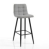 Sgabello Toffee Light Grey 74X50X37 Cm
