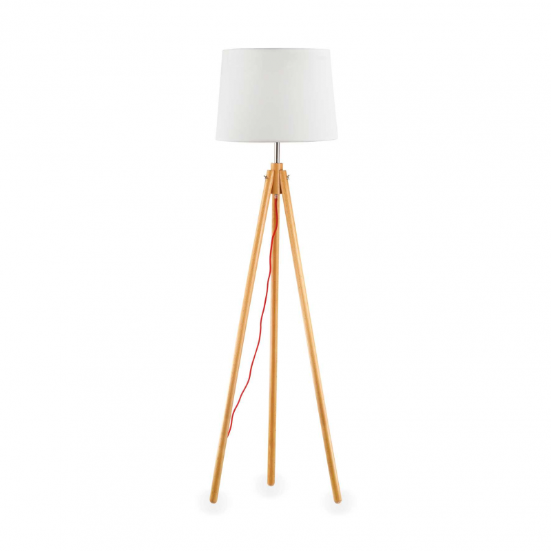 Lampada Da Terra York Pt1 Wood Ideal-Lux