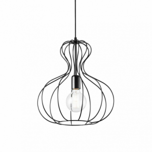Lampada A Sospensione Ampolla-1 Sp1 Nero Ideal-Lux