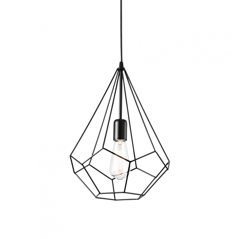 Lampada A Sospensione Ampolla-3 Sp1 Nero Ideal-Lux