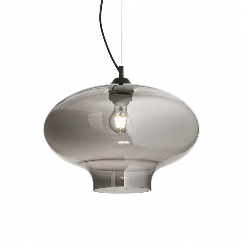 Lampada A Sospensione Bistro' Sp1 Round Fume' Ideal-Lux
