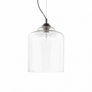 Lampada A Sospensione Bistro' Sp1 Square Trasparente Ideal-Lux