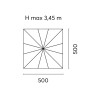 Ombrellone 5x5 Palo Centrale Antracite Moia | Ecru